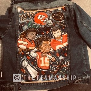 Hand painted denim jacket